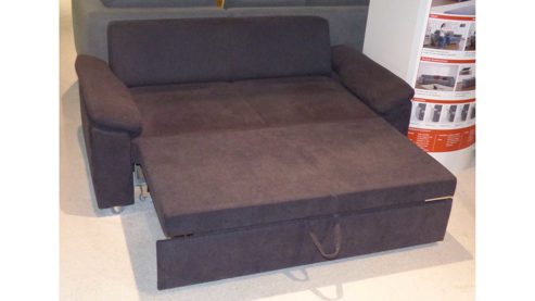 Schlafsofa Poco | steinpol aus Stoff in Schwarz Grau POCO Schlafsofa Westpoint XC 140 x 210 cm, Funktionssofa Bezug 20953 Paris schwarz & chromfarbene Metallüße