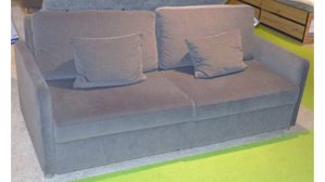 Einzelsofa Poco | steinpol aus Stoff in Grau Chrom POCO Polstersofa Westpoint 180 x 95 cm, Sofa mit Bettkasten Bezug 20547 Phoenix grau & chromfarbene Metallüße