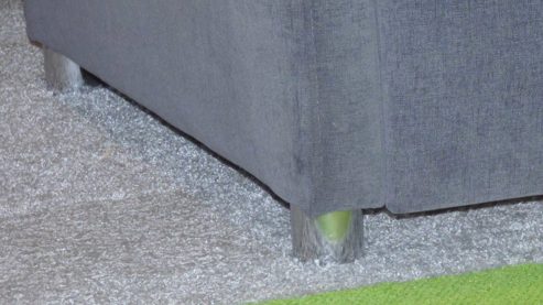 Einzelsofa Poco | steinpol aus Stoff in Grau Chrom POCO Polstersofa Westpoint 180 x 95 cm, Sofa mit Bettkasten Bezug 20547 Phoenix grau & chromfarbene Metallüße