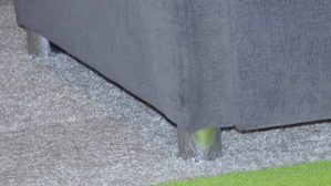 Einzelsofa Poco | steinpol aus Stoff in Grau Chrom POCO Polstersofa Westpoint 180 x 95 cm, Sofa mit Bettkasten Bezug 20547 Phoenix grau & chromfarbene Metallüße