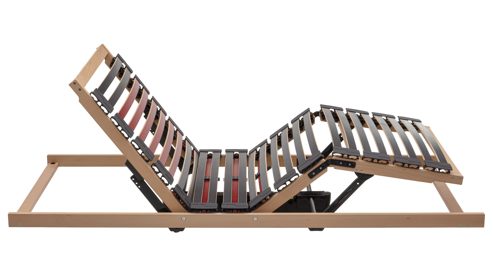 Lattenrost Interliving aus Holz in Holzfarben Interliving Lattenrost Serie 1952 mit Funksteuerung zweifach motorisch mit Funk-Fernbedienung – Liegefläche ca. 90 x 200 cm