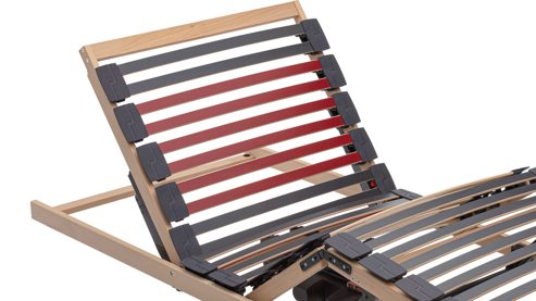 Lattenrost Interliving aus Holz in Holzfarben Interliving Lattenrost Serie 1952 mit Funksteuerung zweifach motorisch mit Funk-Fernbedienung – Liegefläche ca. 90 x 200 cm