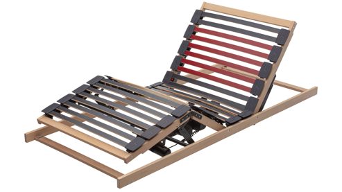 Lattenrost Interliving aus Holz in Holzfarben Interliving Lattenrost Serie 1952 mit drei Motoren dreifach motorisch mit Funk-Fernbedienung – Liegefläche ca. 100 x 200 cm