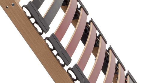 Lattenrost Interliving aus Holz in Holzfarben Interliving Lattenrost Serie 1952 - flacher Smartrahmen zweifach motorisch mit Handschalter – Liegefläche ca. 90 x 190 cm