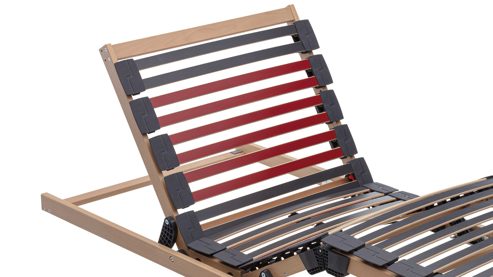 Lattenrost Interliving aus Holz in Holzfarben Interliving Lattenrost Serie 1952 - flacher Smartrahmen zweifach motorisch mit Handschalter – Liegefläche ca. 80 x 200 cm