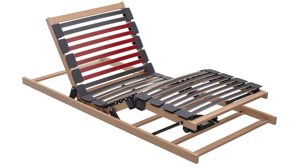 Lattenrost Interliving aus Holz in Holzfarben Interliving Lattenrost Serie 1952 - flacher Smartrahmen zweifach motorisch mit Handschalter – Liegefläche ca. 80 x 200 cm