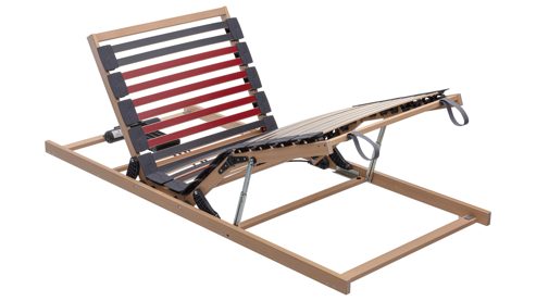 Lattenrost Interliving aus Holz in Holzfarben Interliving Lattenrost Serie 1952 - V6291 mit Bettkastenzugang zweifach motorisch mit Funk-Fernbedienung – Liegefläche ca. 80 x 200 cm