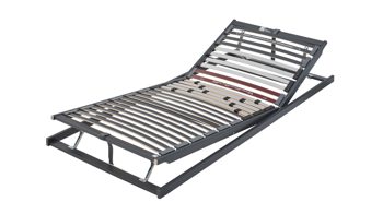 Lattenrost Interliving aus Holz in Grau Interliving Lattenrost Serie 1941 mit manuellen Funktionen manuelle Rücken- & Fußteilverstellung – Liegefläche ca. 100 x 200 cm