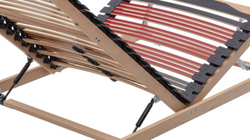 Lattenrost Interliving aus Holz in Holzfarben Interliving Lattenrost Serie 1953 - V6355 mit Hebehilfe & manuell verstellbar – Liegefläche ca. 140 x 200 cm