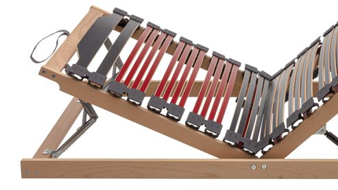 Lattenrost Interliving aus Holz in Holzfarben Interliving Lattenrost Serie 1953 - V6355 mit Hebehilfe & manuell verstellbar – Liegefläche ca. 90 x 190 cm