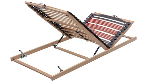 Lattenrost Interliving aus Holz in Holzfarben Interliving Lattenrost Serie 1953 - V6355 mit Hebehilfe & manuell verstellbar – Liegefläche ca. 90 x 190 cm