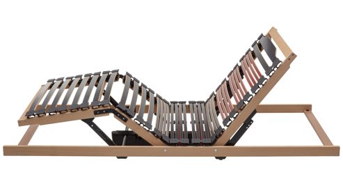 Lattenrost Interliving aus Holz in Holzfarben Interliving Lattenrost Serie 1953 - V6382 zweifach motorisch mit Handschalter – Liegefläche ca. 90 x 190 cm