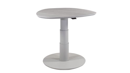 Couchtisch Vierhaus aus Glas in Grau vierhaus Couchtisch 1886-CAL-SGR hellgraue Steinoptik  - ca. 80 cm Durchmesser