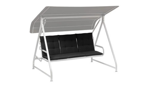 Polsterauflage Kettler aus Kunstfaser in Anthrazit KETTLER Auflage HEAR für Hollywoodschaukel Paradiso anthrazit, 3-teilig - ca. 114 x 62 x 8 cm