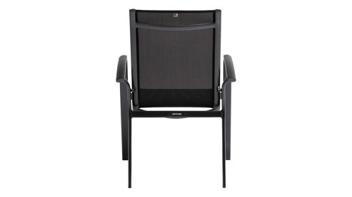 Gartenstuhl /-sessel Kettler aus Aluminium Kunstfaser in Anthrazit KETTLER Stapelsessel LEGATO CURVE - Gartensessel anthrazitfarbenes TEXTILENE® & Aluminium