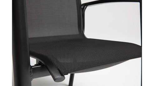 Gartenstuhl /-sessel Kettler aus Aluminium Kunstfaser in Anthrazit KETTLER Stapelsessel LEGATO CURVE - Gartensessel anthrazitfarbenes TEXTILENE® & Aluminium