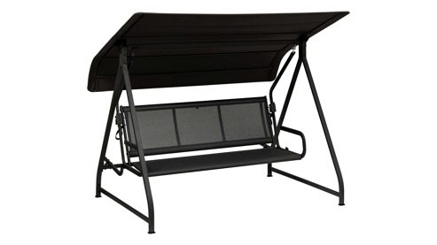 Hollywoodschaukel Kettler aus Aluminium Kunstfaser in Anthrazit KETTLER Hollywoodschaukel Paradiso Fun Alu + Outdoorgewebe - ca. 228 x 169 x 189 cm