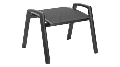 Gartenhocker Kettler aus Aluminium Kunstfaser in Anthrazit KETTLER Gartenmöbel Serie Legato bzw. Altura Hocker anthrazitfarbenes TEXTILENE® & Aluminium