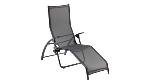Gartenliege Kettler aus Aluminium Kunstfaser in Anthrazit KETTLER Bäderliege Serie Tampa - Liegestuhl anthrazitfarbenes Batyline® &  Aluminium