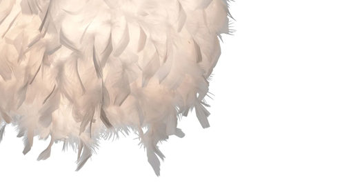 Pendelleuchte Globo lighting aus Federn + Daunen in Weiß GLOBO Lampen Serie Ducky - Pendelleuchte bzw. Hängelampe weiße Federn - Durchmesser ca. 40 cm