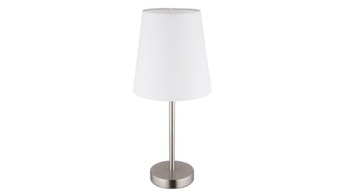 Tischleuchte Globo lighting aus Metall in Metallfarben GLOBO Lampen Serie Joris - Tischlampe Nickel & weißer Lampenschirm - Höhe ca. 45 cm