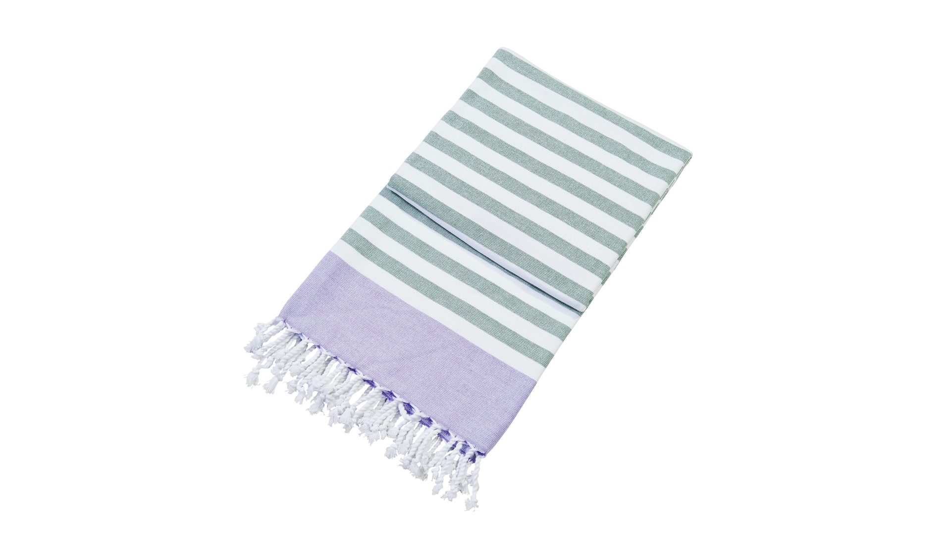Hamamtuch Done.® aus Stoff in Hellgrün done.® Hamamtuch Cairo grüne Streifen  – ca. 90 x 160 cm