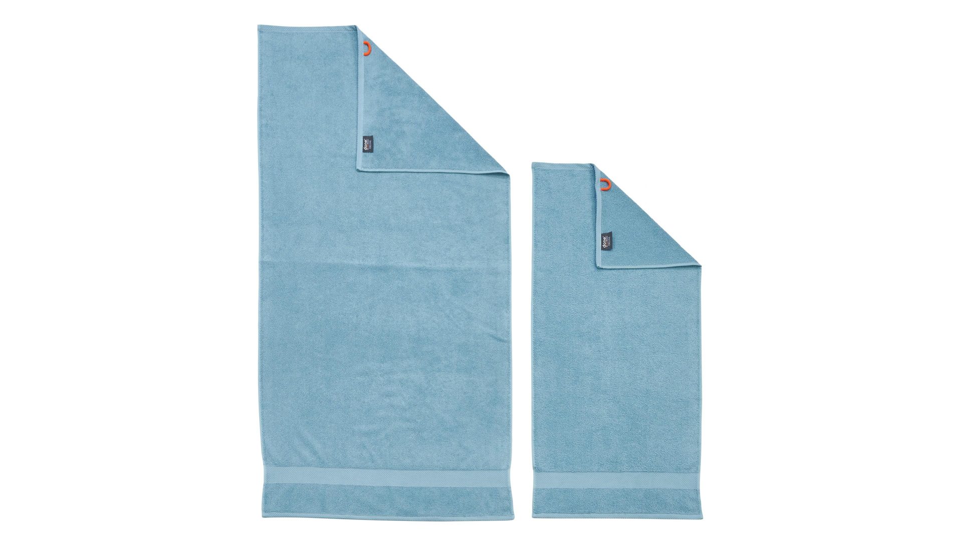Hamamtuch Done.® aus Stoff in Blau done.® Handtuch-Set Deluxe für Ihre Heimtextilien blaue Baumwolle – zweiteilig