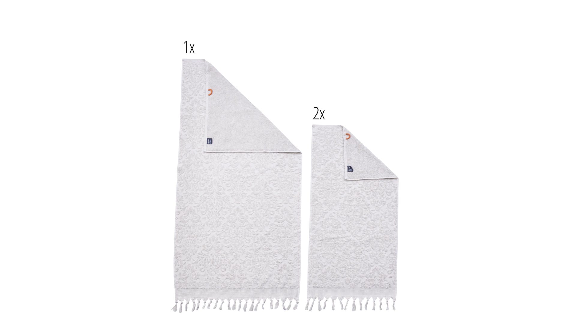 Handtuch-Set Done.® aus Stoff in Beige done.® Handtuch-Set Provence Ornaments beige Baumwolle – dreiteilig
