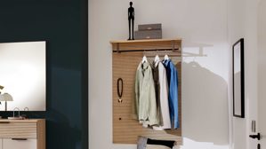 Wandgarderobe Interliving aus Holz in Holzfarben Interliving Garderobe Serie 6015 - Wandgarderobe Eiche - ca. 80 x 120 cm