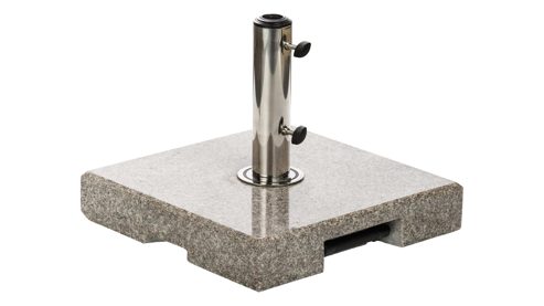 Schirmständer Kettler aus Metall Stein in Grau KETTLER Schirmständer EASY STAND, Sonnenschirmständer Granit grau, mit Click-System, ca. 45 x 45 x 8 cm