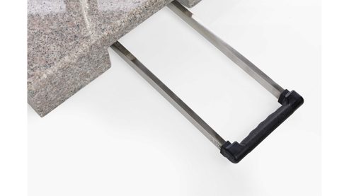 Schirmständer Kettler aus Metall Stein in Grau KETTLER Schirmständer EASY STAND, Sonnenschirmständer Granit grau, mit Click-System, ca. 45 x 45 x 8 cm