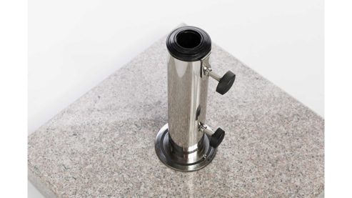 Schirmständer Kettler aus Metall Stein in Grau KETTLER Schirmständer EASY STAND, Sonnenschirmständer Granit grau, mit Click-System, ca. 45 x 45 x 8 cm