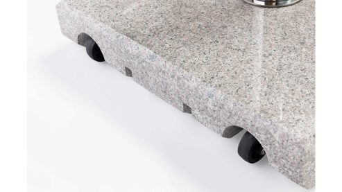 Schirmständer Kettler aus Metall Stein in Grau KETTLER Schirmständer EASY STAND, Sonnenschirmständer Granit grau, mit Click-System, ca. 45 x 45 x 8 cm