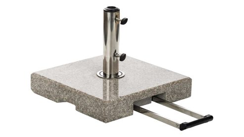 Schirmständer Kettler aus Metall Stein in Grau KETTLER Schirmständer EASY STAND, Sonnenschirmständer Granit grau, mit Click-System, ca. 45 x 45 x 8 cm