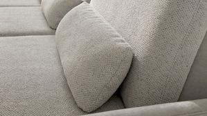 Einzelkissen Interliving aus Stoff in Creme Interliving Sofa Serie 4304 – Nierenkissen ecrufarbener Bezug Macan - ca. 58 x 25 cm