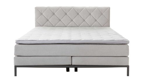 Boxspringbett Sun garden | 162739 aus Stoff in Hellgrau Sun Garden Boxspringbett BX 2180 Rockaway Stoff 50456-720 silber – Liegefläche ca. 140 x 200 cm