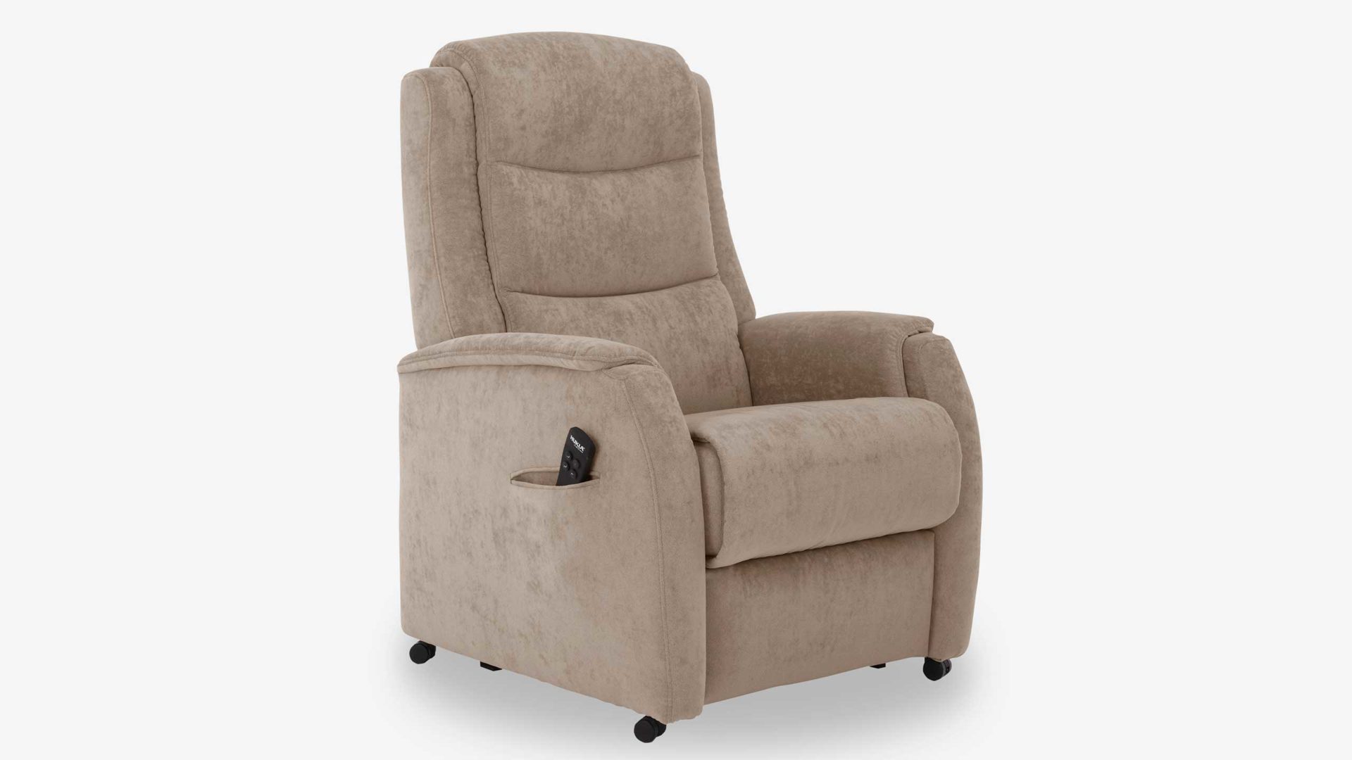 Relaxsessel PARTNERRING COLLECTION aus Stoff in Beige Sand HUKLA Relaxsessel Sessel RV82 A8 Stoffbezug Mandel Beige Stoff Leonie 19 Mandel, Funktion A8 ein Motor + Aufstehhilfe