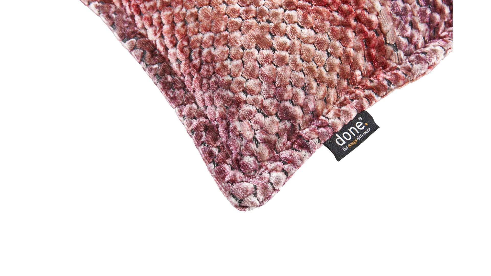 Kissenbezug /-hülle Done.® aus Stoff in Rot done.® Kissenhülle Cushion Glam Colour rot gemusterter Samt – ca. 45 x 45 cm