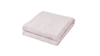 Wohndecke Done.® aus Stoff in Pink done.® Wohndecke Coco altrosafarbenes Mischgewebe – ca. 150 x 200 cm