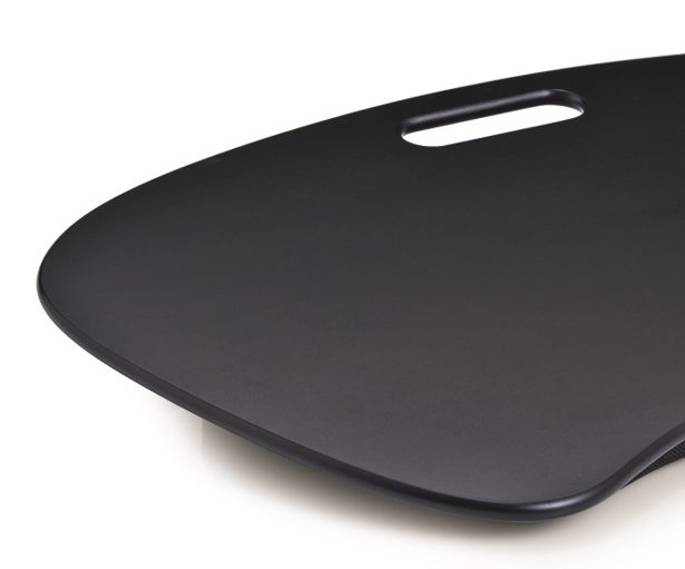 Tablett Zeller present aus Holz in Schwarz Laptop-Tablett schwarzes MDF - ca. 59 x 40 cm