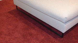 Sofa Freistil aus Stoff in Hellgrau ROLF BENZ freistil 134 Polstergarnitur Eckgarnitur Stoff 4046 steingrau, ca. 177 x 314 cm, Stahlkufe schwarz