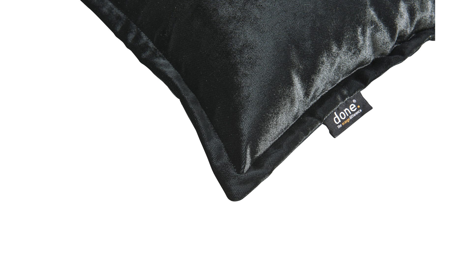 Kissenbezug /-hülle Done.® aus Stoff in Schwarz done.® Kissenhülle Cushion Glam schwarzer Samt - ca. 40 x 60 cm