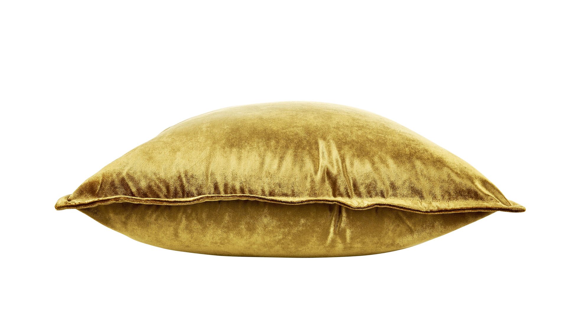 Kissenbezug /-hülle Done.® aus Stoff in Gelb done.® Kissenhülle Cushion Glam goldfarbener Samt – ca. 65 x 65 cm