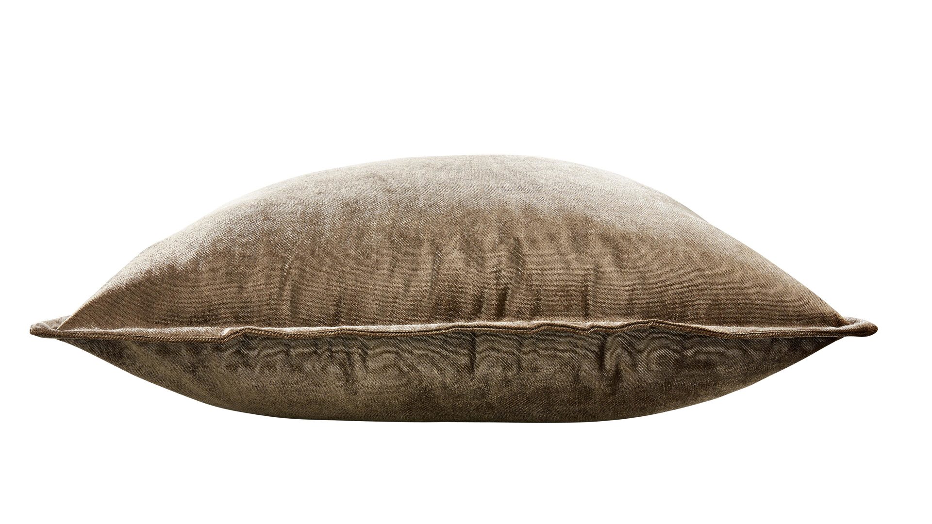 Kissenbezug /-hülle Done.® aus Stoff in Grau done.® Kissenhülle Cushion Glam taupefarbener Samt – ca. 65 x 65 cm