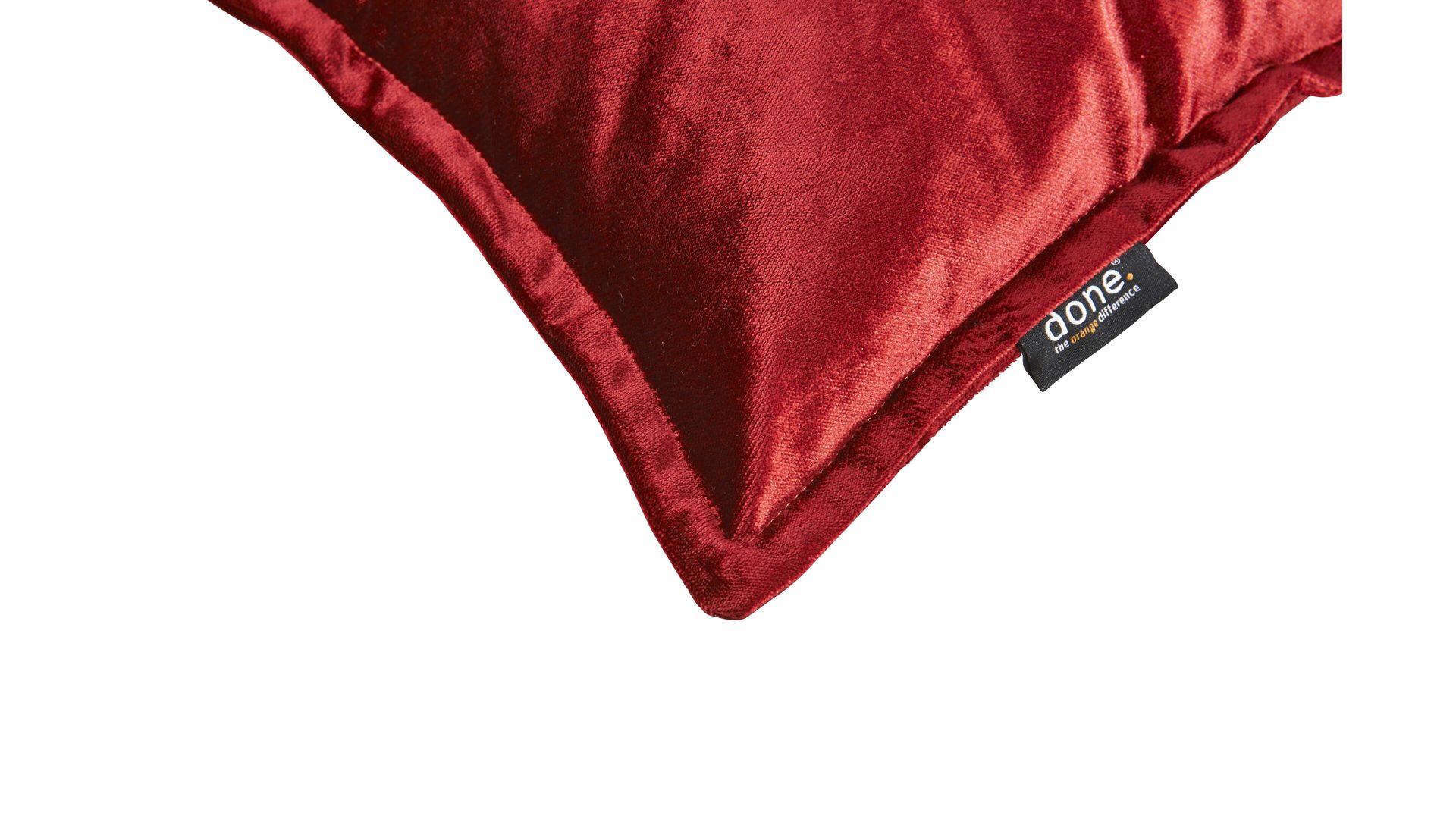 Kissenbezug /-hülle Done.® aus Stoff in Dunkelrot done.® Kissenhülle Cushion Glam roter Samt – ca. 65 x 65 cm
