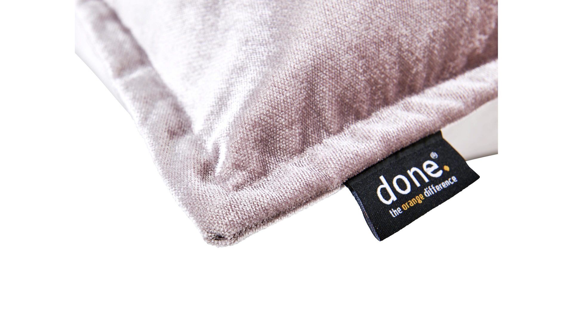 Kissenbezug /-hülle Done.® aus Stoff in Pink done.® Kissenhülle Cushion Glam altrosa Samt – ca. 65 x 65 cm