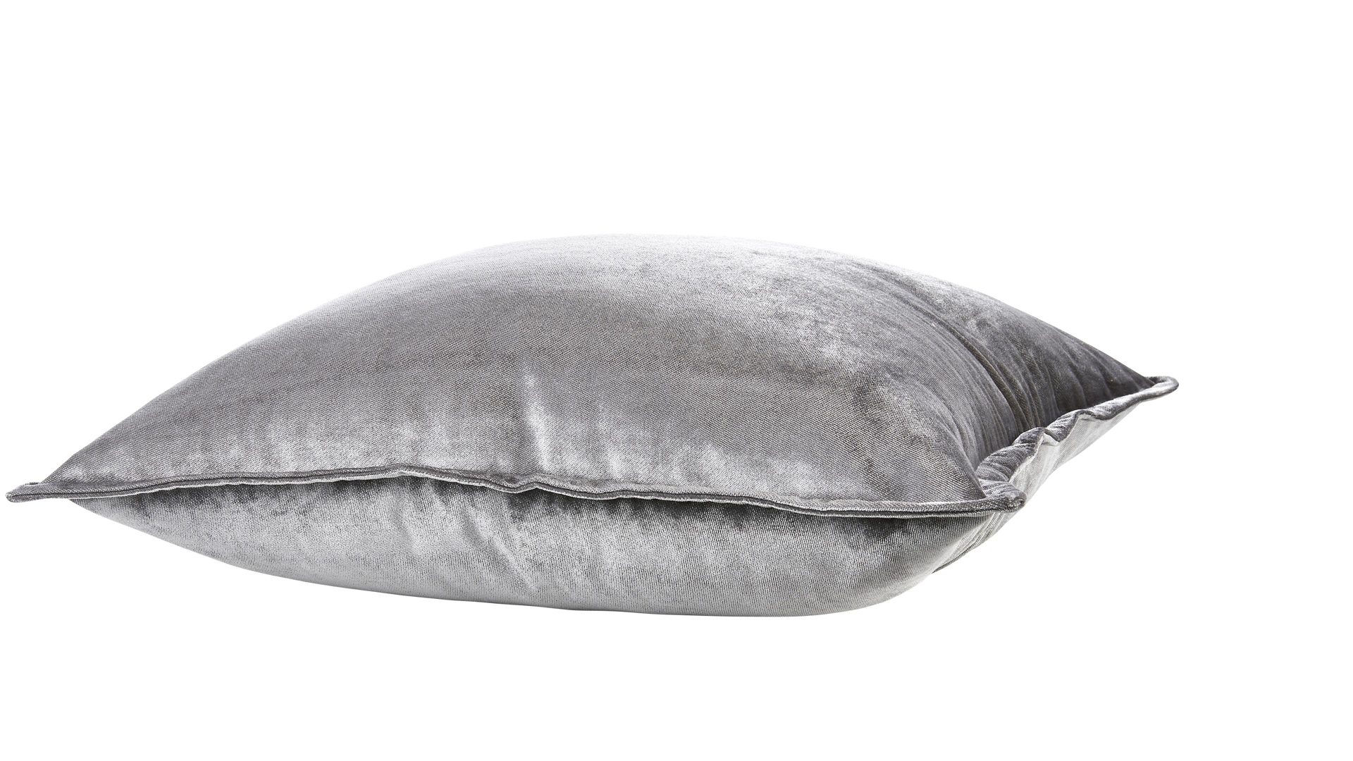 Kissenbezug /-hülle Done.® aus Stoff in Hellgrau done.® Kissenhülle Cushion Glam silberfarbener Samt – ca. 65 x 65 cm
