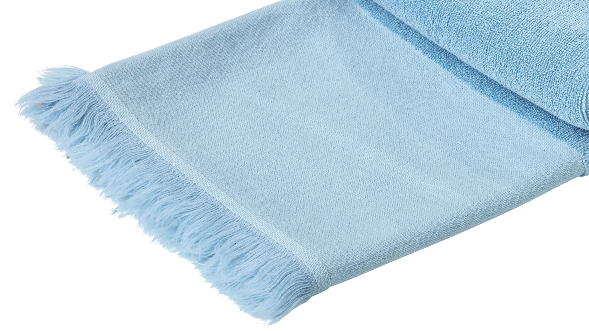 Hamamtuch Done.® aus Stoff in Blau done.® Hamamtuch Caprice hellblaue Baumwolle – ca. 95 x 180 cm