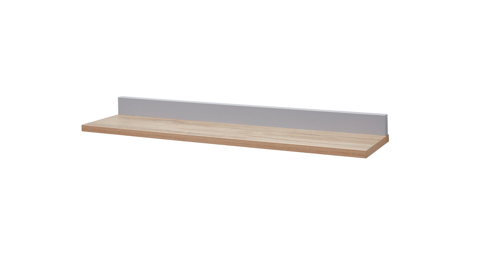Wandregal Paidi aus Holz in Hellgrau PAIDI Babyzimmerprogramm Benne - Wandregal Kieselgrau & Montana Eiche – Länge ca. 95 cm