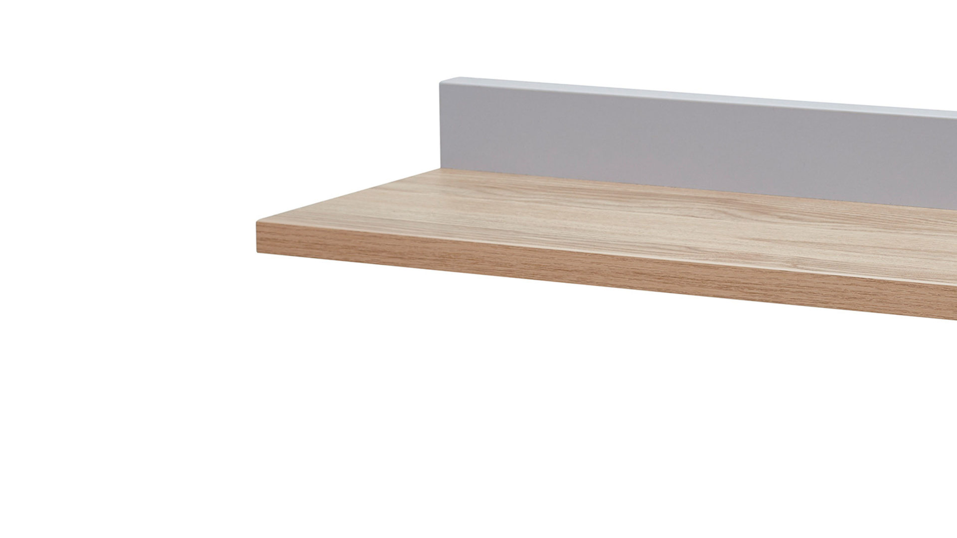 Wandregal Paidi aus Holz in Hellgrau PAIDI Babyzimmerprogramm Benne - Wandregal Kieselgrau & Montana Eiche – Länge ca. 95 cm